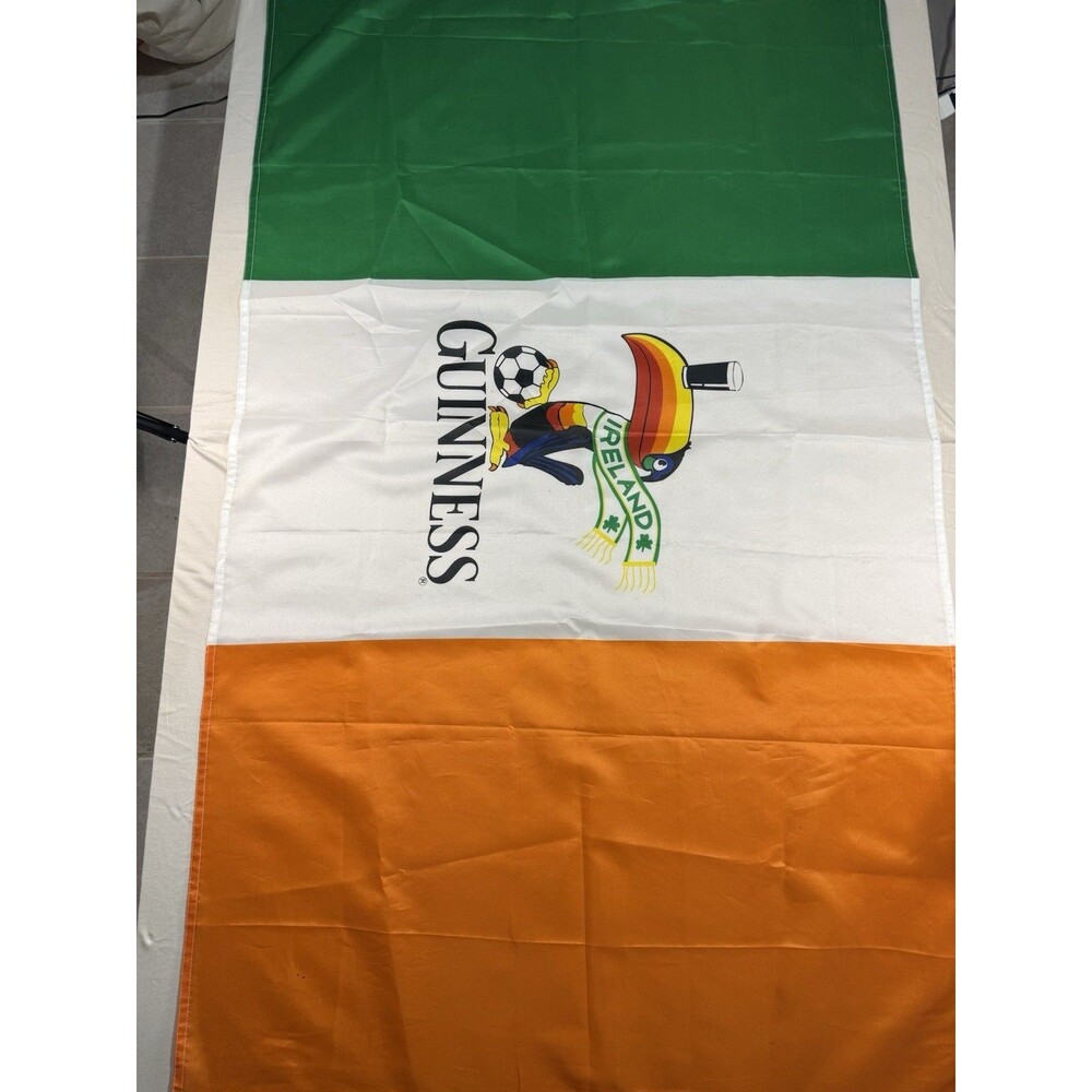 Guinness Toucan Ireland Flag – Vintage‑Style Bar Decor – 3x5 Fabric Flag